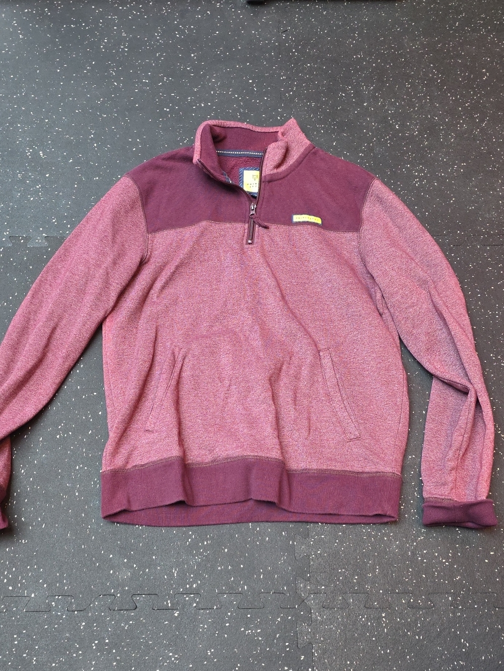 Prince & Fox Men's Zip-Up Sweater in Burgundy Heather